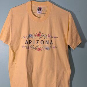 Vintage Floria Arizona Yellow T Shirt By Fruit Of The Loom Best Size Large